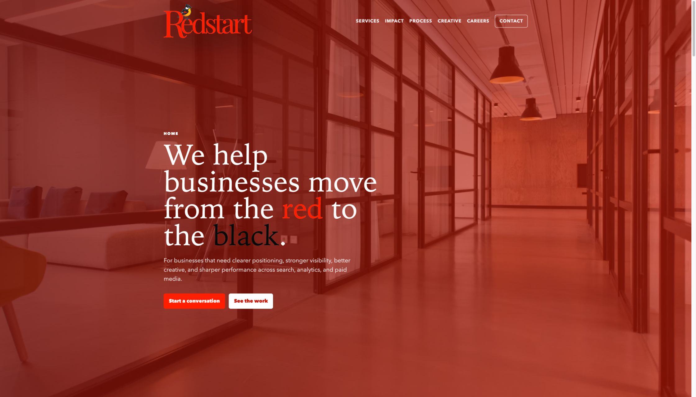 Live overview of Redstart Media