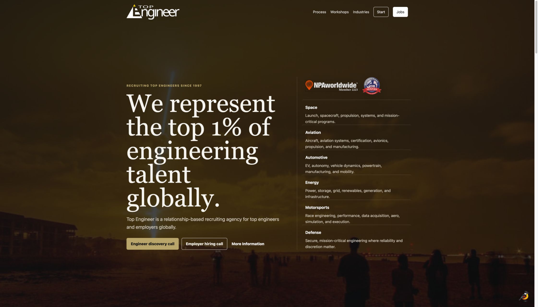 Live overview of Top Engineer Global