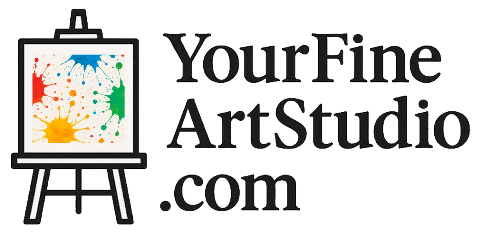 Your Fine Art Studio circular palette identity